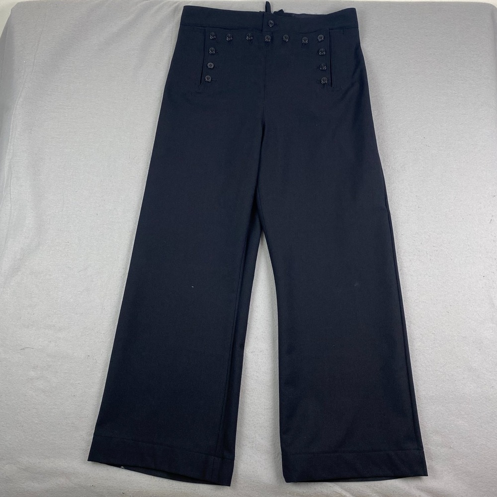 Vintage 1984 US Navy Cracker Jack Dress Wool Trousers Enlisted Mens 35R Military